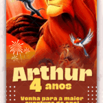 Convite Interativo Rei Leão