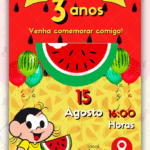 Convite Interativo Magali Turma da Monica