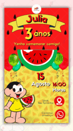 Convite Interativo Magali Turma da Monica