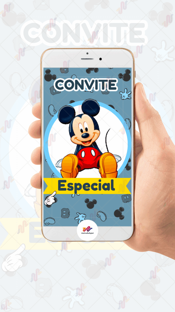 Convite Animado Plus Mickey - Imagem 2