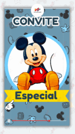 Convite Animado Plus Mickey