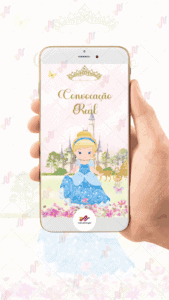 Convite Animado  Princesas Disney - Imagem 2