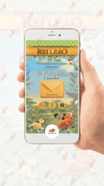 Convite Interativo Gold Plus Rei leão - Imagem 2