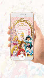 Convite Interativo Princesas Disney - Imagem 2