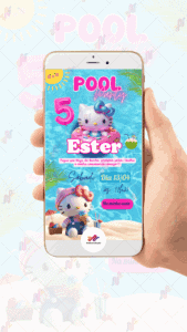 Convite Digital Hello Kitty - Imagem 2