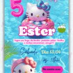 Convite Digital Hello Kitty
