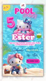 Convite Digital Hello Kitty