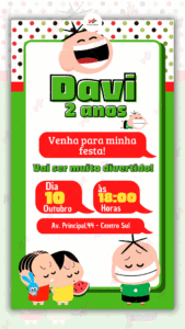 Convite Digital Turma da Monica Toys