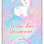 Convite Animado Plus Unicórnio