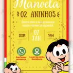 Convite Interativo Magali Turma da Monica