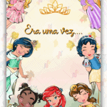Convite Animado Princesas Disney
