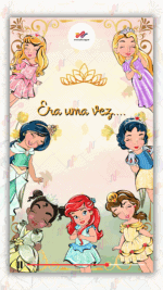 Convite Animado Princesas Disney