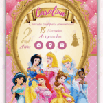 Convite Interativo Princesas Disney