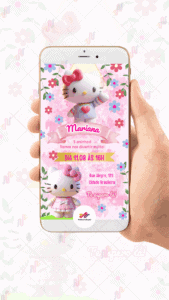 Convite Digital Hello Kitty - Imagem 2