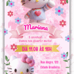 Convite Digital Hello Kitty