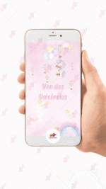 Convite Animado Plus Unicórnio - Imagem 2
