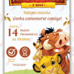 Convite Interativo Rei Leão