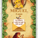 Convite Interativo Gold Rei leão