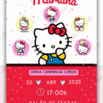Convite Digital Hello Kitty