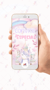 Convite Animado Plus Unicórnio - Imagem 2