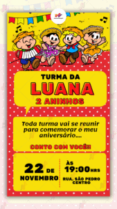 Convite Digital Turma da Monica