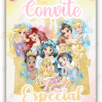 Convite Animado Plus Princesas Disney