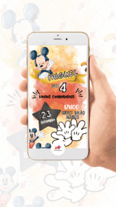 Convite Animado Simples Mickey - Imagem 2