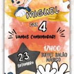 Convite Animado Simples Mickey