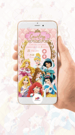 Convite Interativo Princesas Disney - Imagem 2