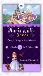 Convite digital Princesa Sofia