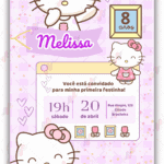 Convite Digital Hello Kitty