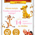 Convite Interativo Rei Leão