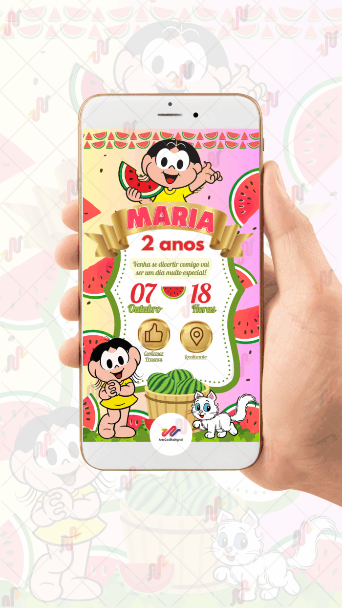 Convite Interativo Magali Turma da Monica - Imagem 2