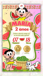 Convite Interativo Magali Turma da Monica