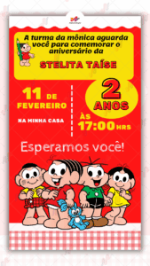 Convite Digital Turma da Monica