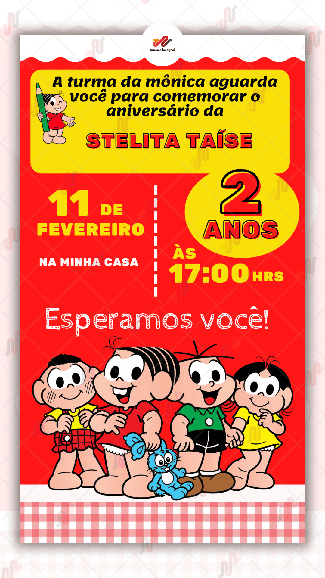 Convite Digital Turma da Monica
