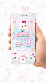 Convite Digital Hello Kitty - Imagem 2