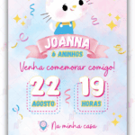 Convite Digital Hello Kitty