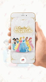 Convite Animado Plus Princesas Disney - Imagem 2