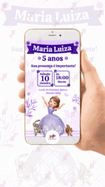 Convite digital Princesa Sofia - Imagem 2