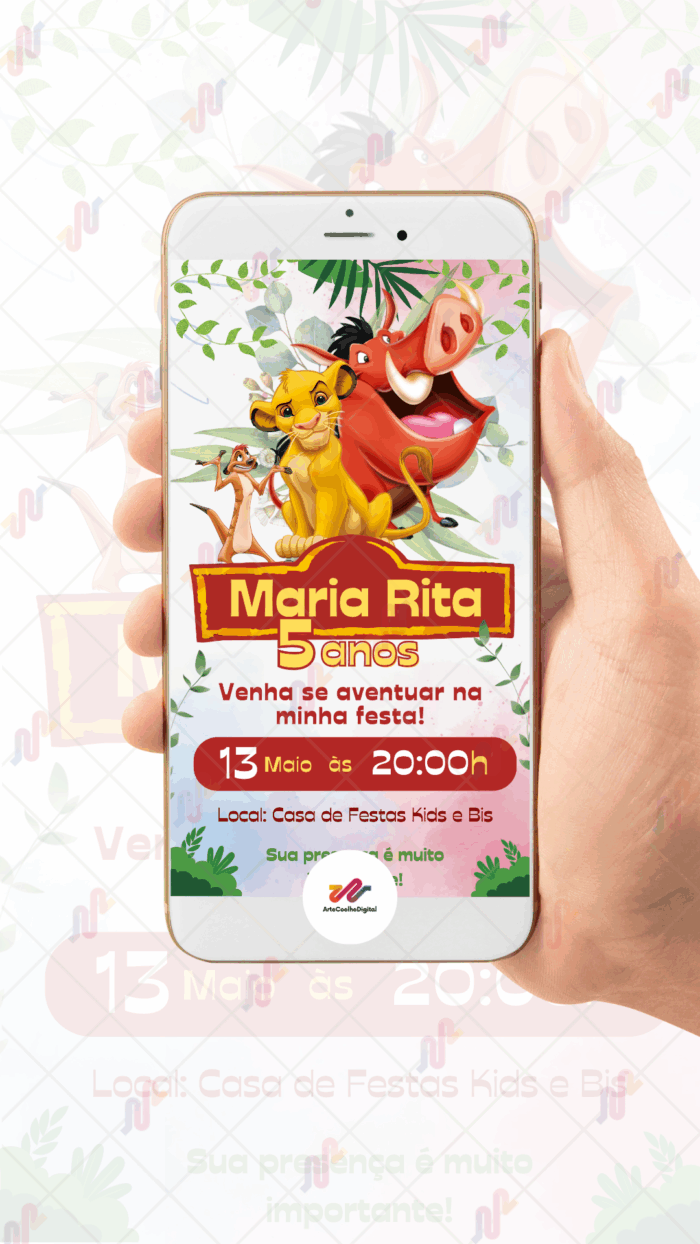 Convite digital Rei Leão - Imagem 2