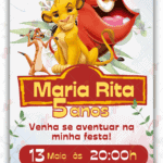 Convite digital Rei Leão