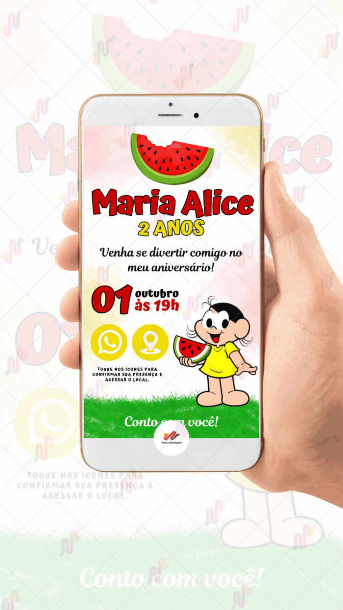 Convite Interativo Magali Turma da Monica - Imagem 2