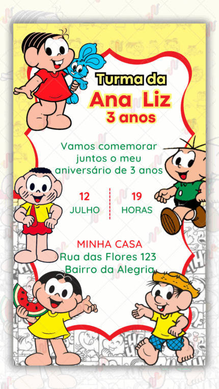 Convite Digital Turma da Monica