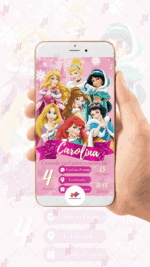 Convite Interativo Princesas Disney - Imagem 2