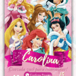 Convite Interativo Princesas Disney