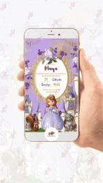 Convite digital Princesa Sofia - Imagem 2