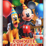 Convite Animado Plus Aventura da Turma do Mickey
