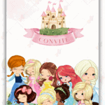 Convite Animado Plus Princesas Disney