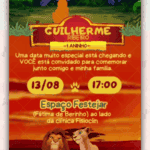 Convite Animado Simples Rei leão